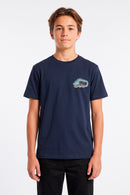Remera Quiksilver Skeleton Azul
