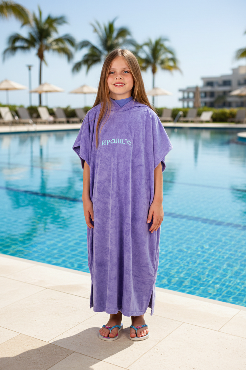 Poncho Rip Curl Brand Hooded Lila