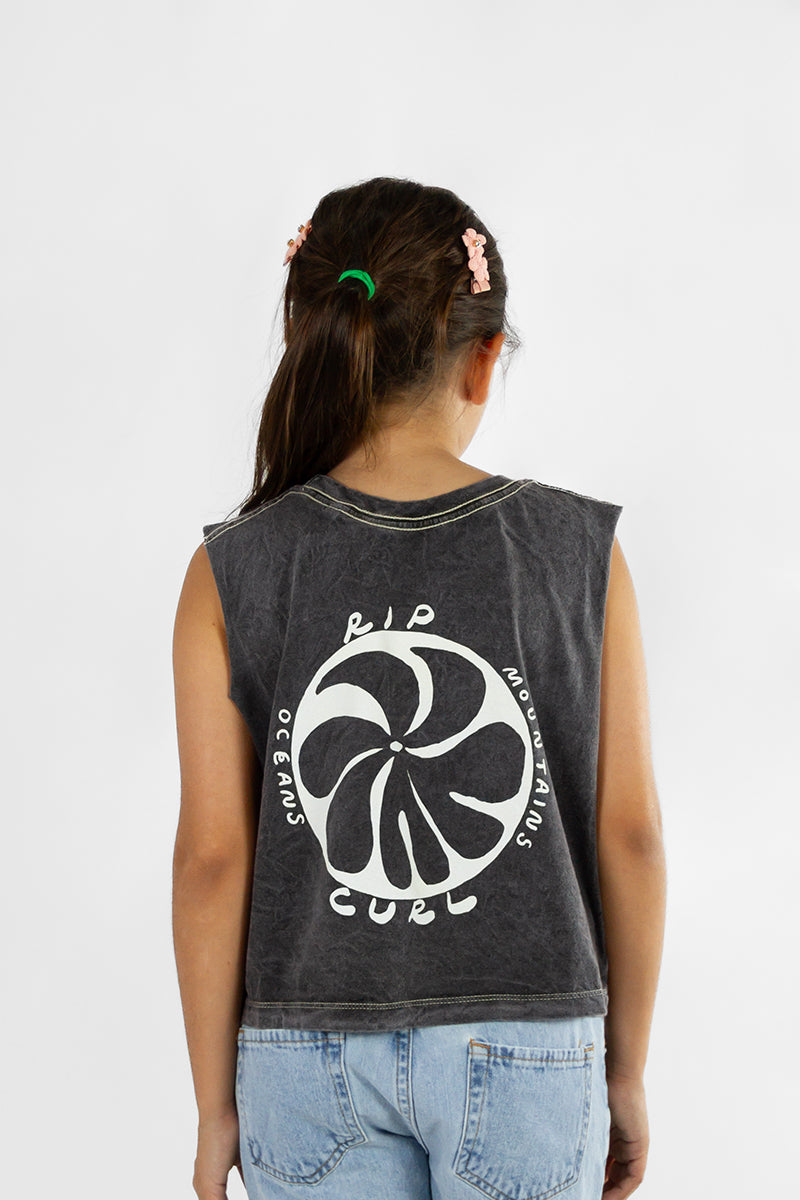 Musculosa Rip Curl Kids Crop Oceans Acid (05)