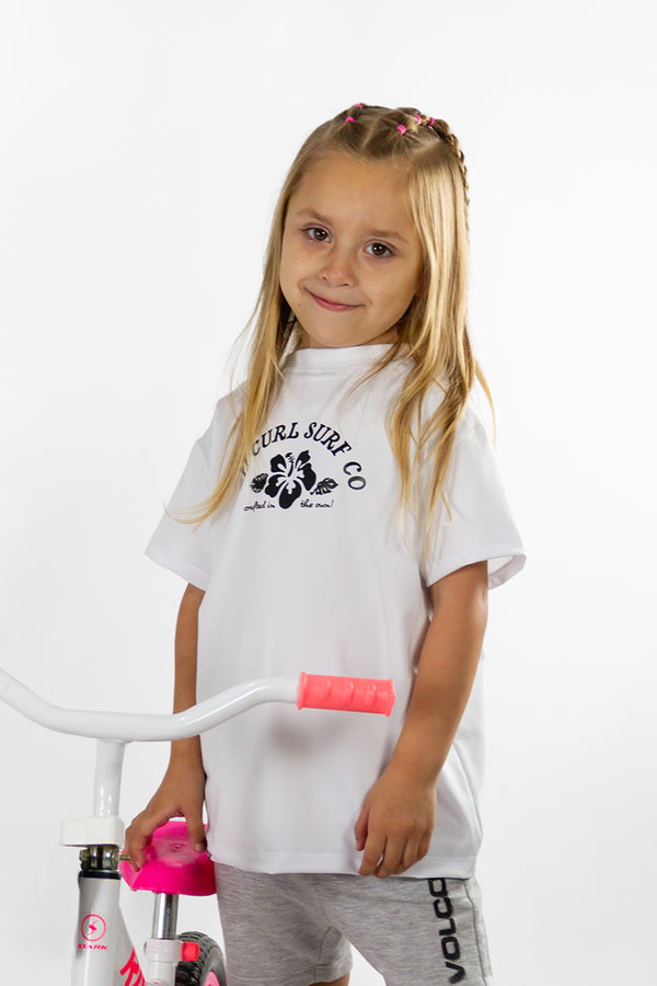 Remera De Lycra Rip Curl Kids Relaxed Hibiscus