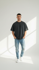 Remera Ocn Cracked Wash Negro