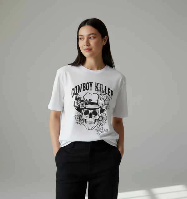 Remera Dos Padres M Regular Blanco 7021Q