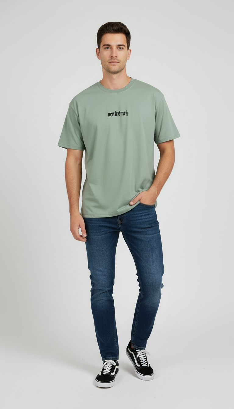 Remera Ocn Cracked Wash Verde