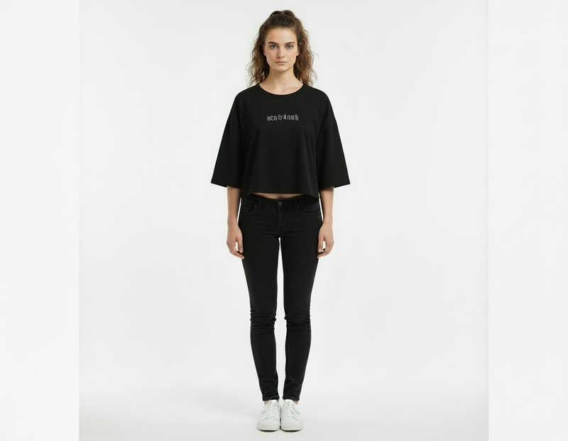 Remera Ocn Blurred Wash Negro