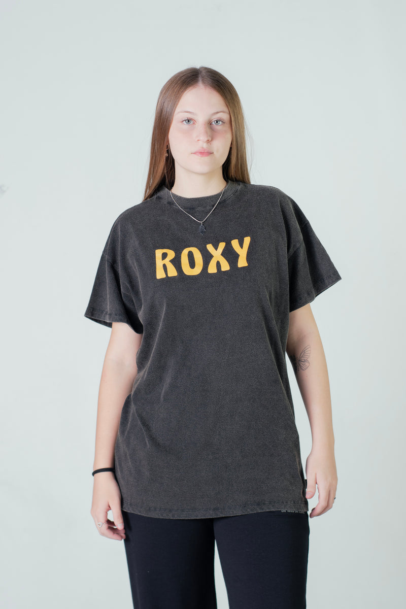 Remera Mujer Roxy Shift Oversized Girl Need Love (Neg)