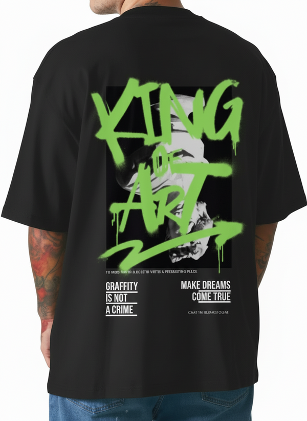 Remera King Of Art Urban Negro