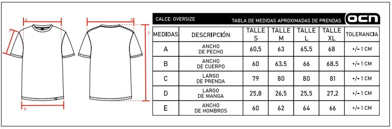 Remera Ocn Original Oversize Blanco (I6)