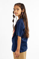 Remera Santa Cruz Kids Te Mc Reg Print M8 Azul