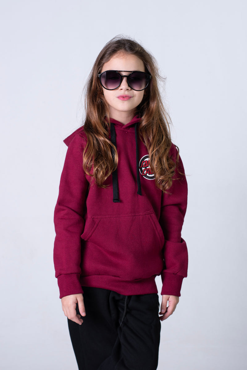 Buzo KIDS Santa Cruz Fe Hood Print (Bordo)