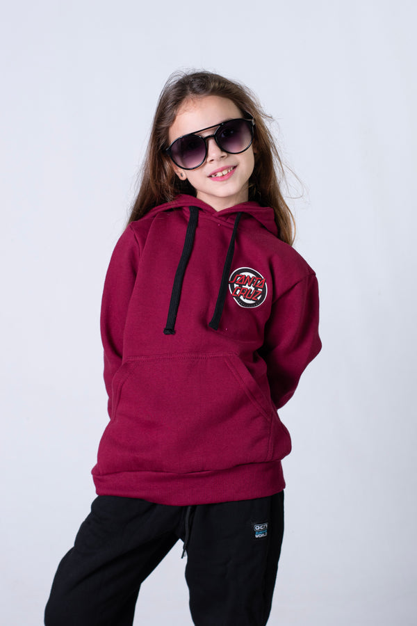 Buzo KIDS Santa Cruz Fe Hood Print (Bordo)