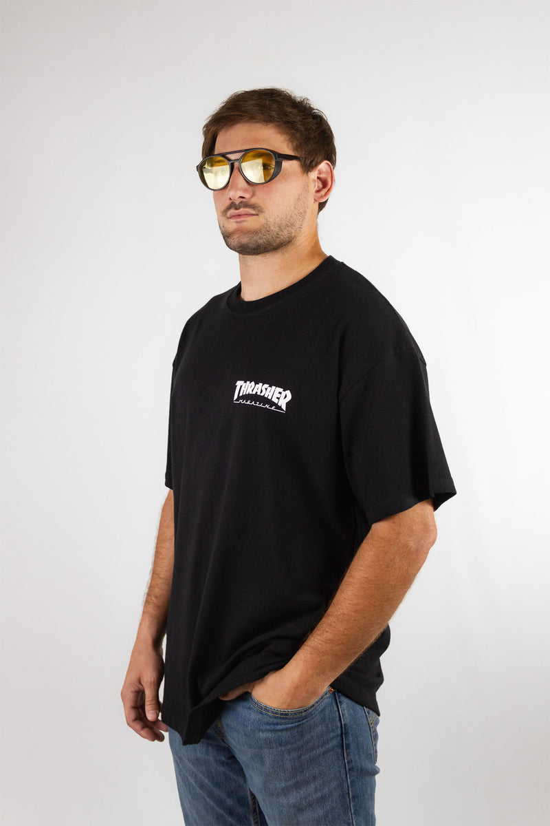 Remera Thrasher  T-Shirt Little Negro