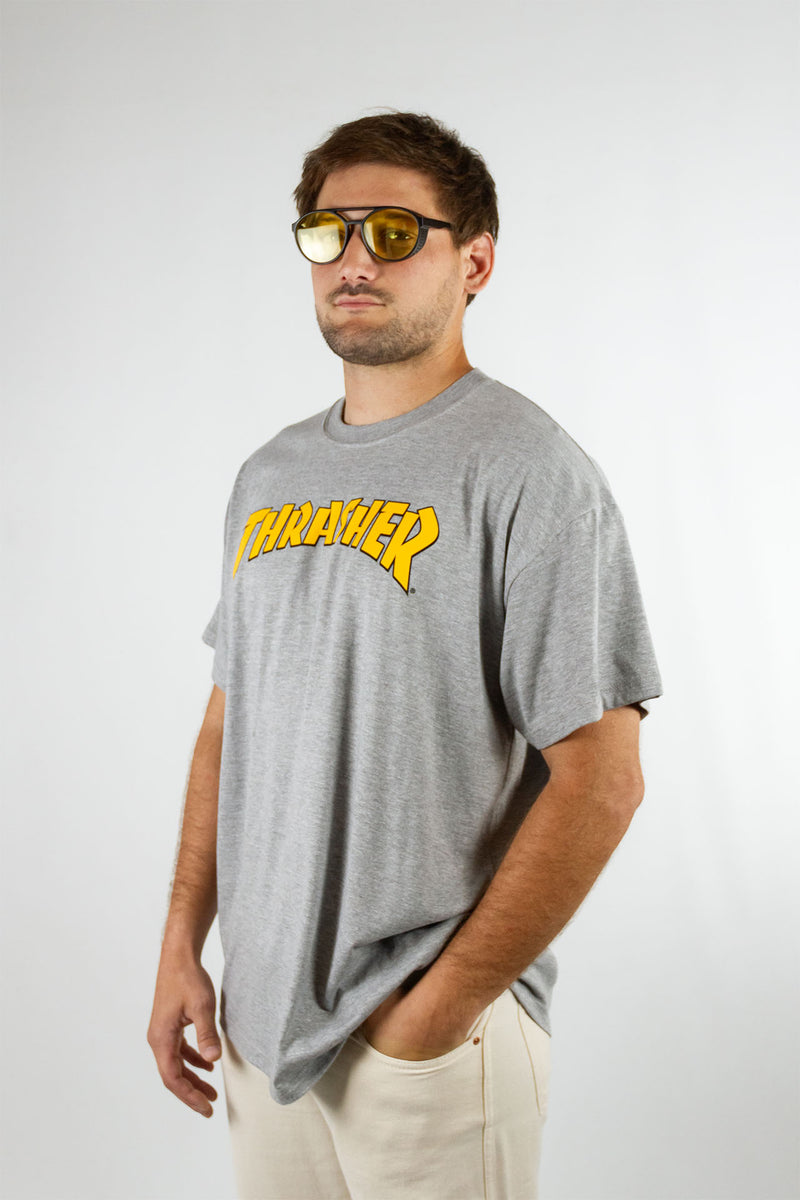 Remera Thrasher T-Shirt  Cover Gris