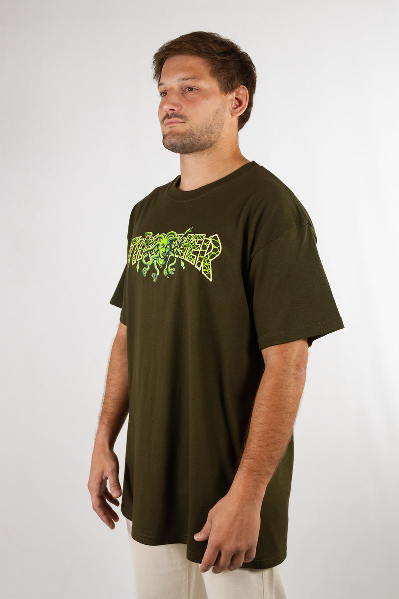 Remera Thrasher  T-Shirt Medusa Verde