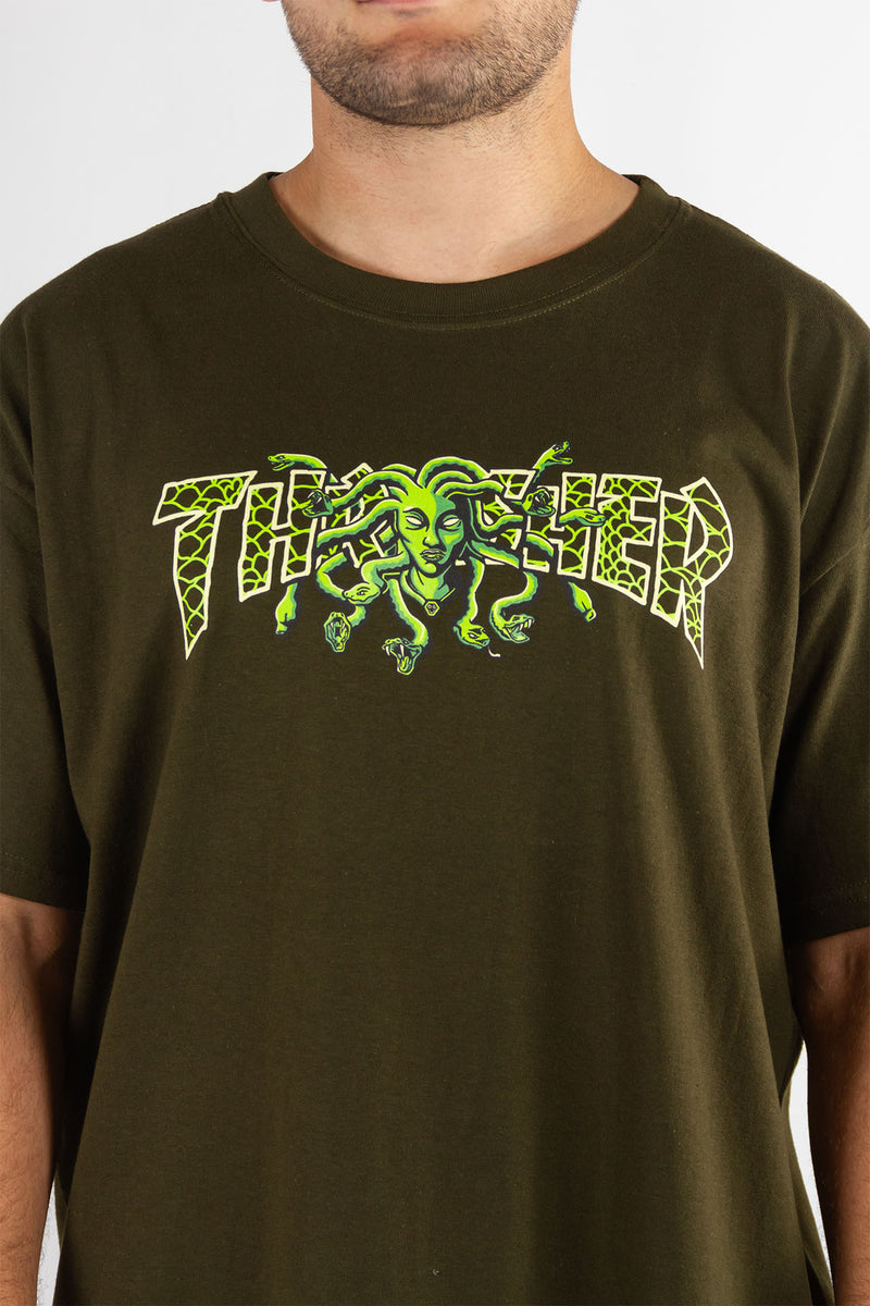 Remera Thrasher  T-Shirt Medusa Verde