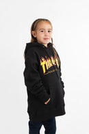 Buzo Thrasher Kids Hoodie Flame Negro