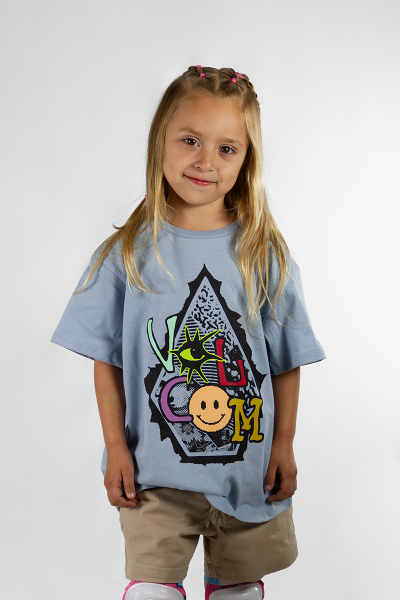 Remera Volcom Kids Te Mc Prints Celeste (08)