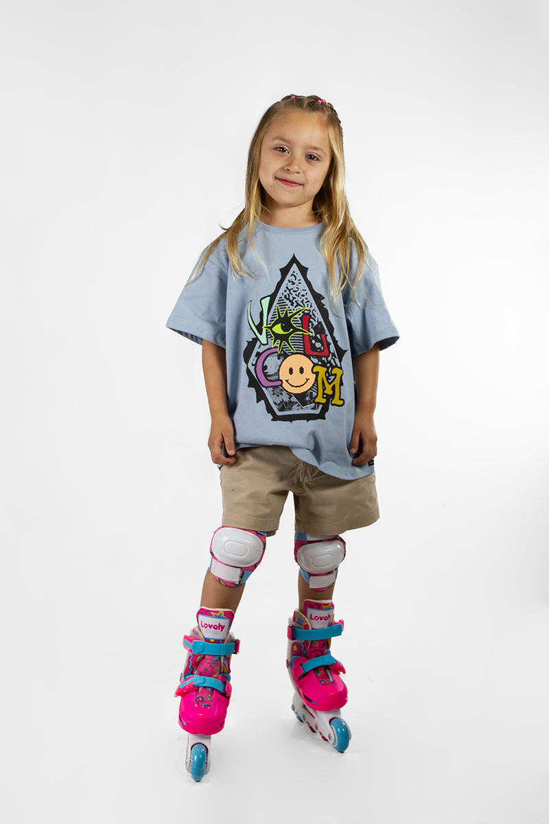 Remera Volcom Kids Te Mc Prints Celeste (08)