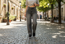 Jean Volcom Mid Rise Gris