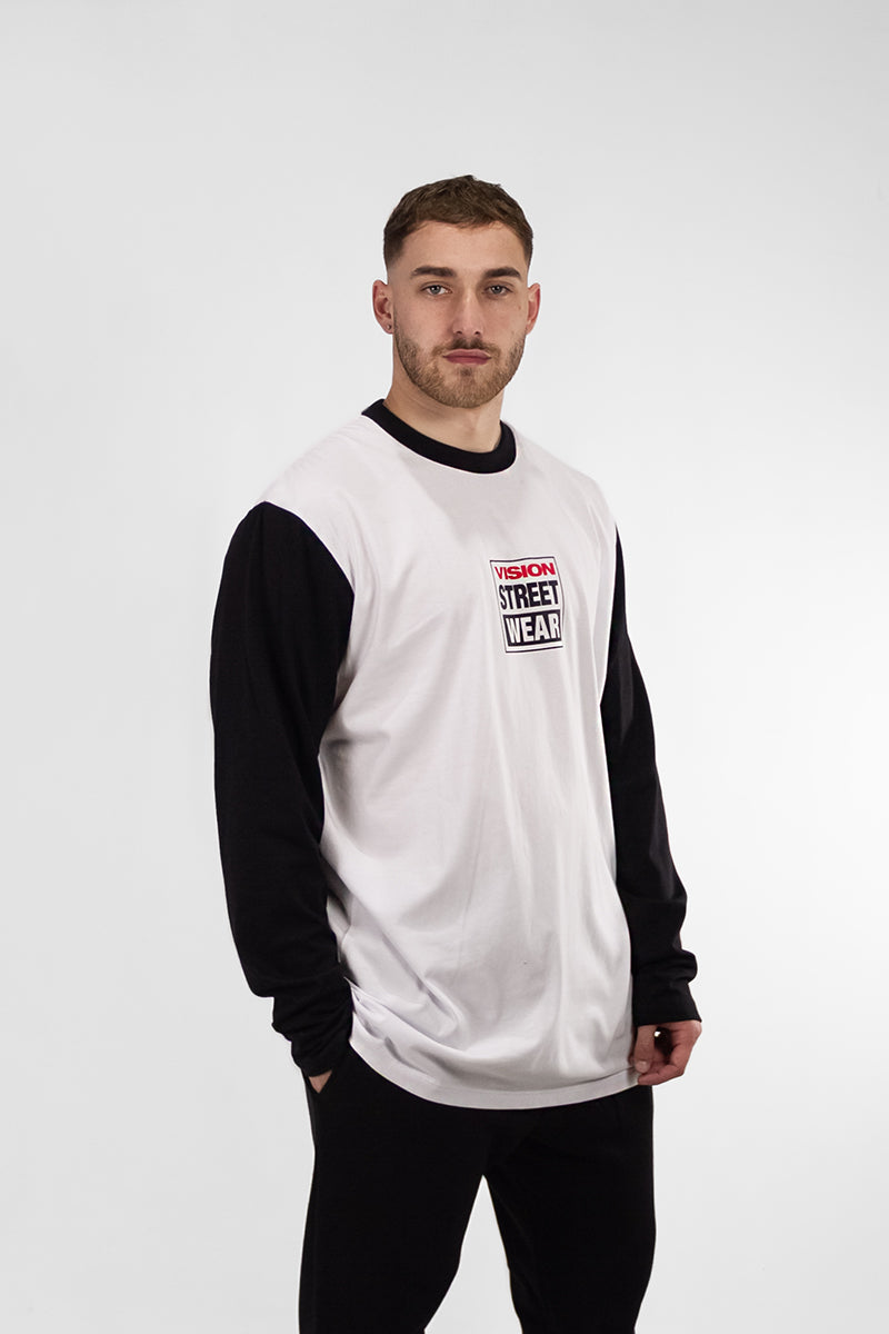 Remera Manga Larga Vision H Long Fit Classic Blanco