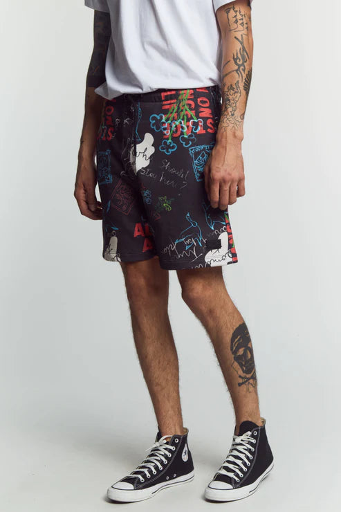 Bermuda Vulk Unisex Dark Short Full Print