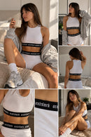 Top Ocn Logo Tape Blanco