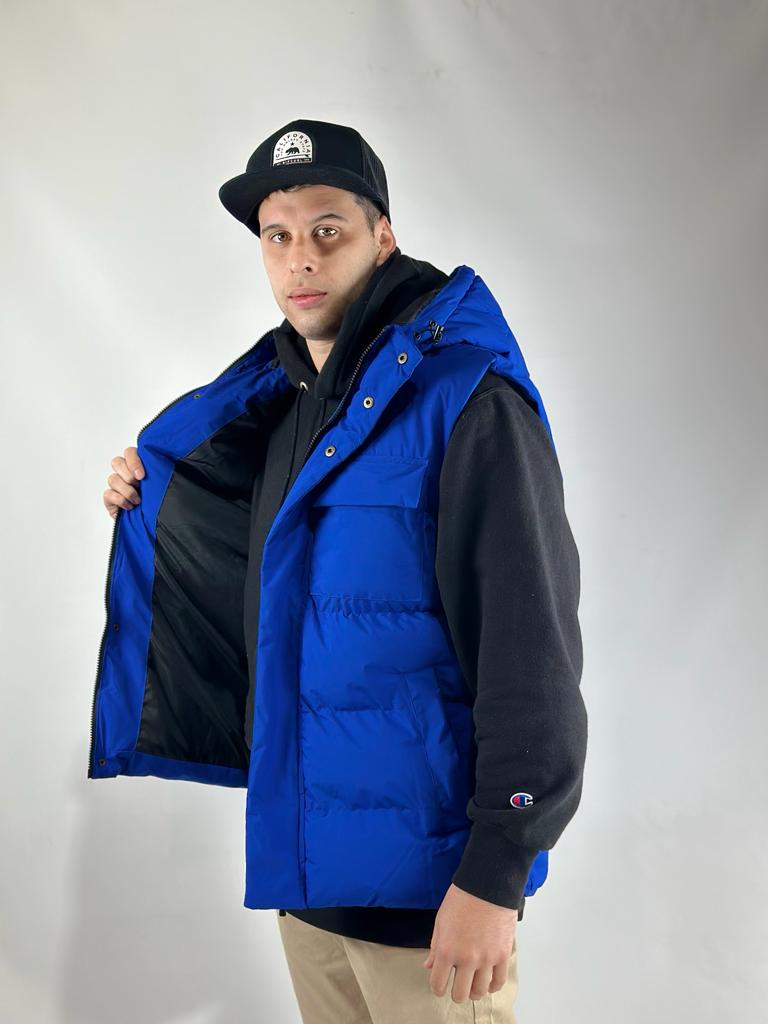Chaleco Hombre King Of Art Puffer Not a Crime (Azul)