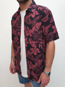 Camisa Dos Padres H Malibu Flowers Negro/Malbec