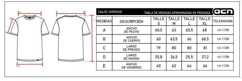 Remera Ocn H Original Oversize Blanco