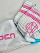 Medias Ocn M Tenis C/T Blanco/Rosa/Celeste Pack x1 Par