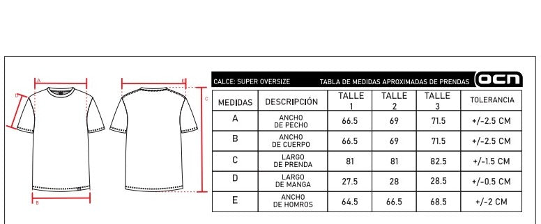 Remera Ocn H Original  Oversize Negro H4