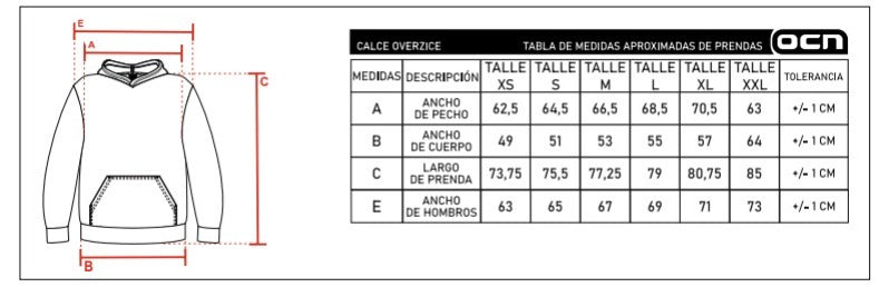 Buzo Ocn H Canguro Grid Negro N1