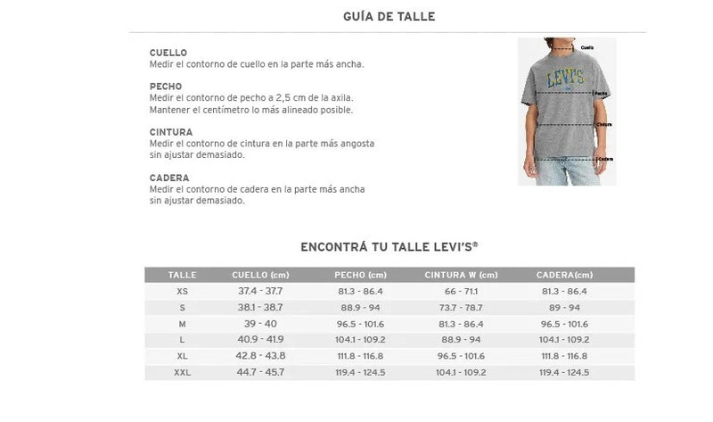 Remera Levis Graphic Set In Neck Back