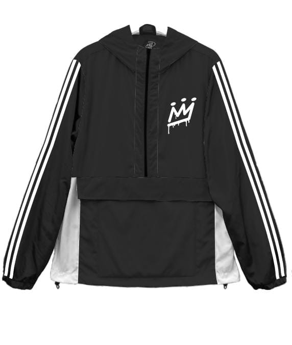 Anorak King Of Art Rompeviento Unisex Somer Negro Y Blanco