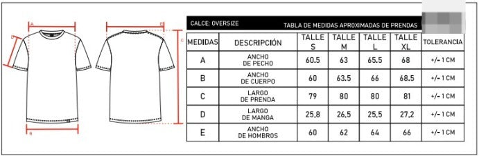 Remera Dos Padres Oversize H 6020G