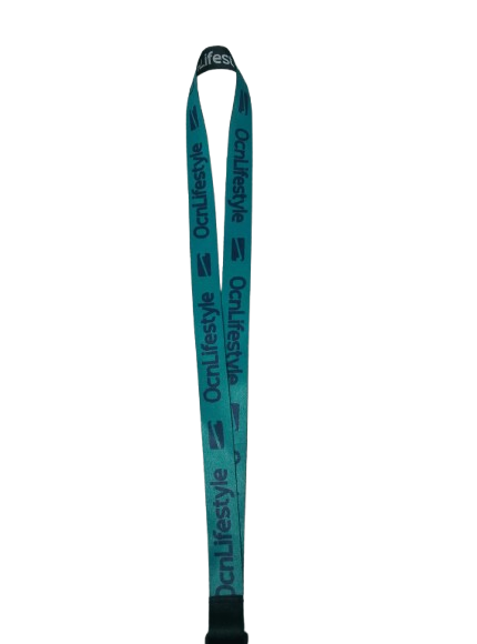 Llavero Ocn Tira Tape Negro/Turquesa