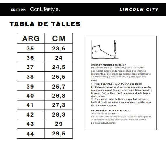 Zapatillas Ocn Lincoln City Negro/Blanco (Producto de Outlet)