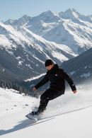 Campera de Nieve Ocn Snow Importado Negro