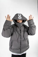 Campera Dc H Puffer Gris Oscura