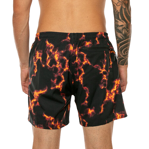 Short de baño Dc TB PRESS ON FIRE VOLLEY 17 NEGRO 🔥