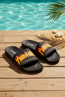 Ojotas Thrasher Sliders Flame Negro