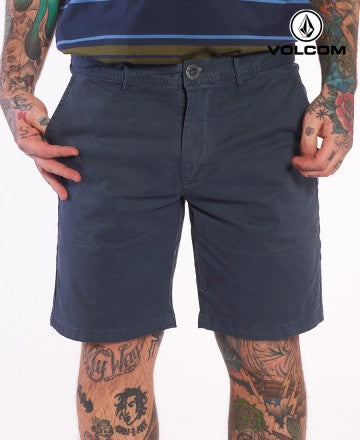 Bermuda Volcom Hombre Wa Chino Beach 19 K8 Azul