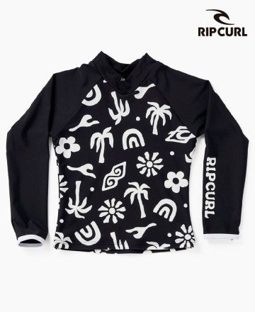 Lycra Remera Rip Curl  Rcw M Ly Ml Low Tide Uv Kids Negro