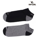 Medias Rip Curl H Ankle New Gris/Negro Towel Pack x2 Pares