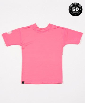 Lycra Remera Rip Curl Rcw Ly Mc Corpo Kids Rosa