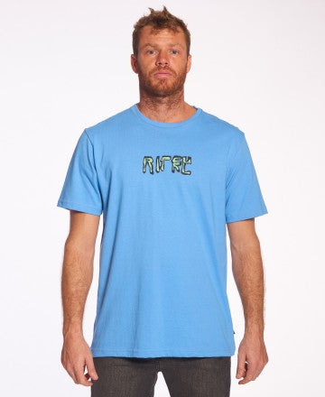 Remera Rip Curl Hombre Te Mc Rlx Kd New Classic Celeste