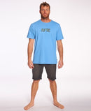 Remera Rip Curl Hombre Te Mc Rlx Kd New Classic Celeste
