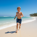 Short De Baño Volcom Kids Island Azul