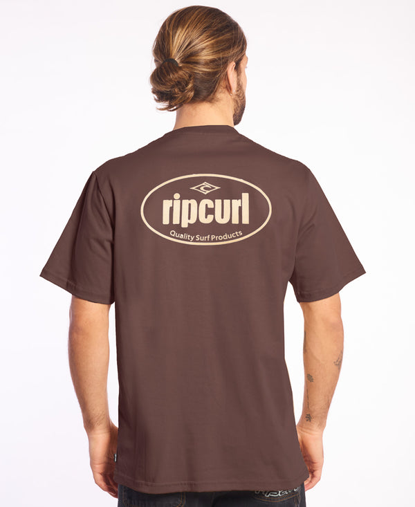 Remera Rip Curl Hombre Loose Big Block Marron