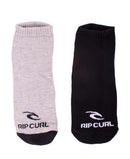 Medias Rip Curl H Ankle Towel (42) Gris/Negro Pack x2 Pares