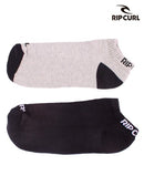 Medias Rip Curl H Ankle Towel (42) Gris/Negro Pack x2 Pares